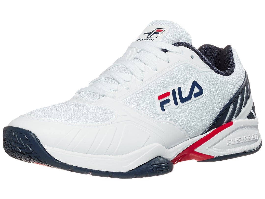Fila Volley Zone Wh/Navy/Red Men's Pickleball Shoes Pickleball Warehouse