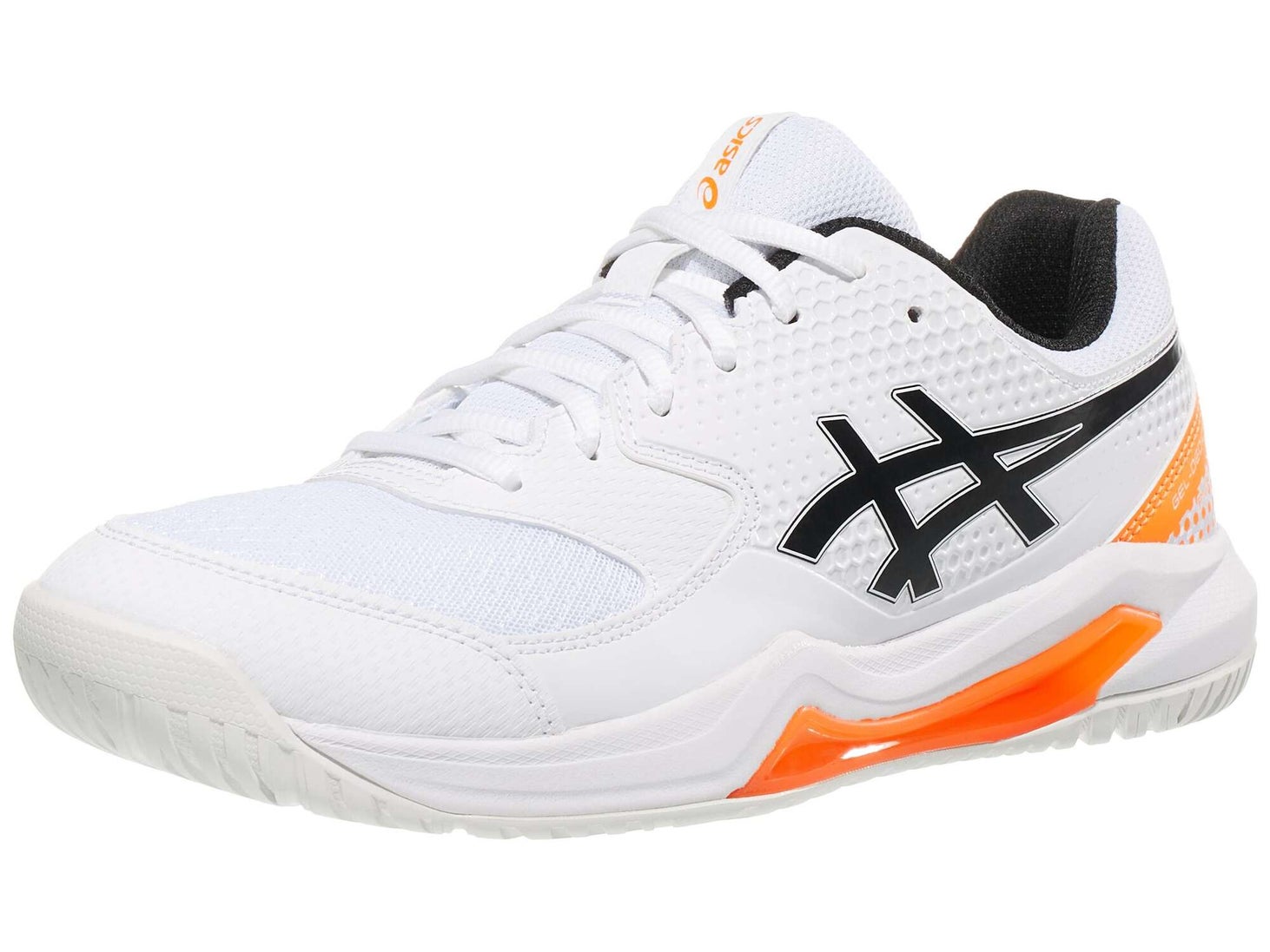 ASICS Dedicate 8 Men's Pickleball Shoes Wh/Orange Total Pickleball