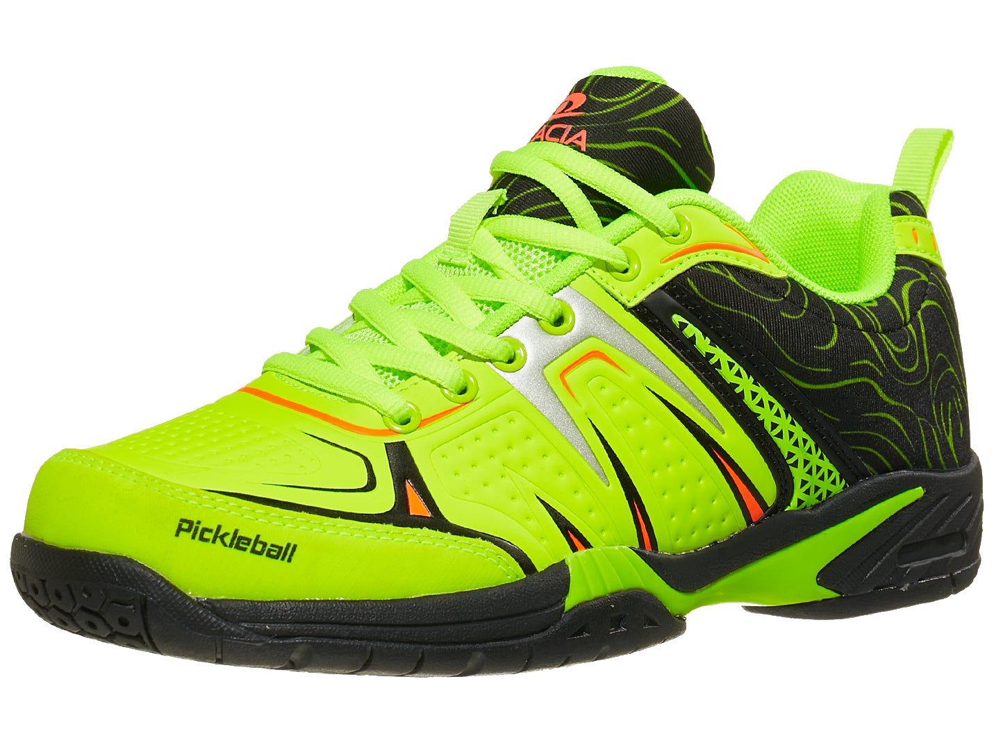 Acacia Dinkshot II Lime/Black Pickleball Shoes Total Pickleball