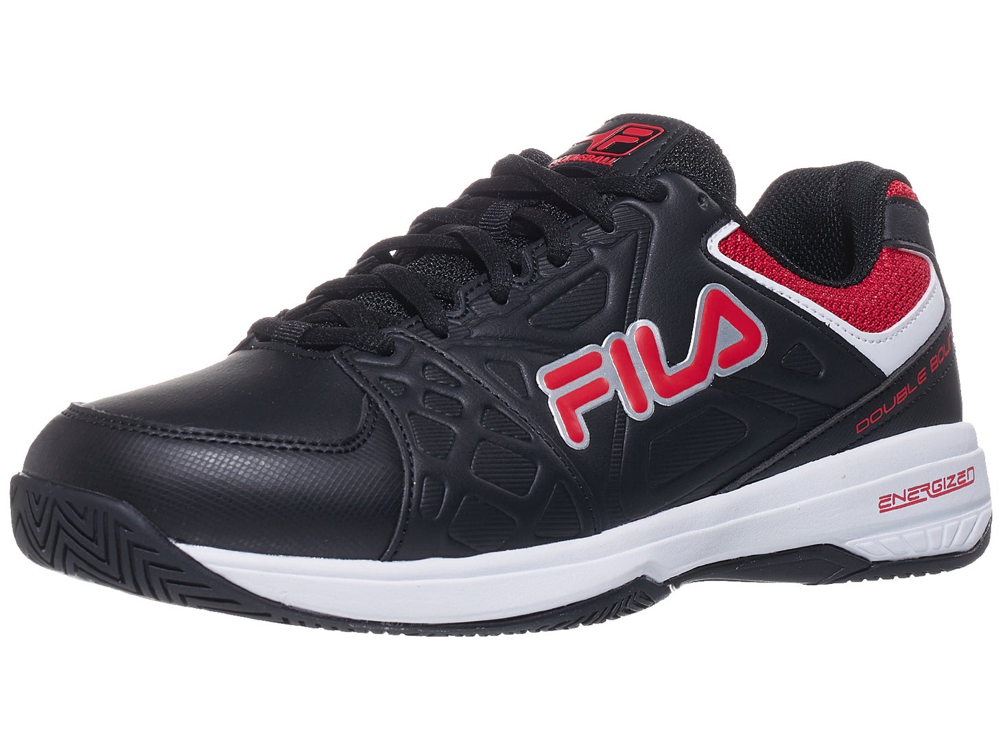 Fila Double Bounce 3 Bk/Rd/Wh Men's Pickleball Shoes Pickleball Warehouse