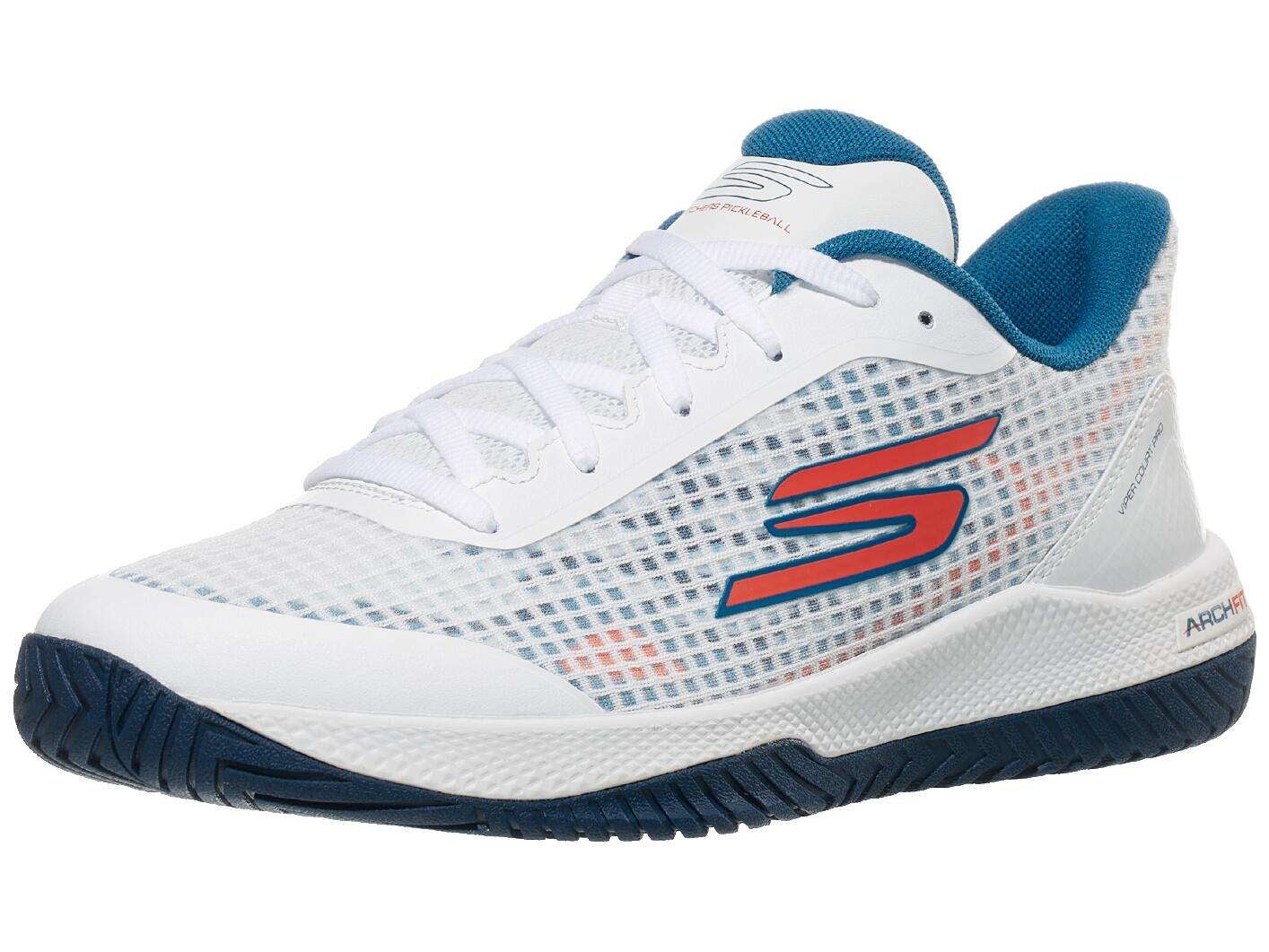 Skechers Viper Court Pro Wh/Tq Men's Pickleball Shoes | Pickleball ...