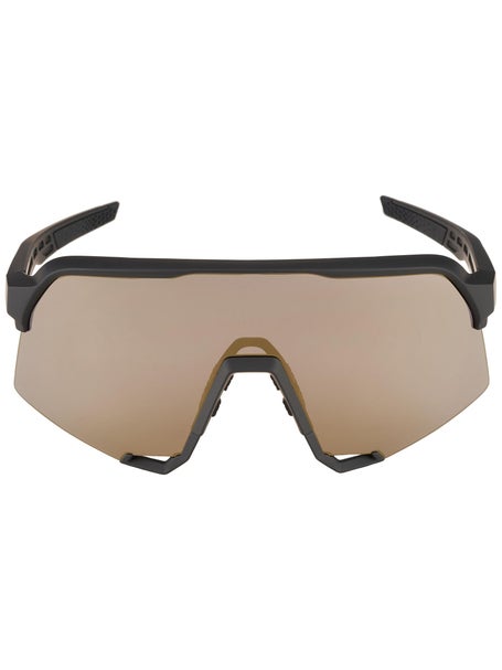 100% S3 Soft Tact Black Sunglasses Gold Mirror Lens | Pickleball 