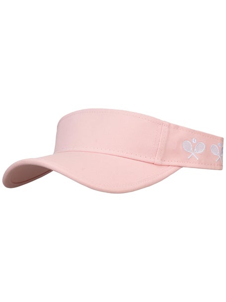 Ame & Lulu Country Club Crossed Racquets Visor Pink
