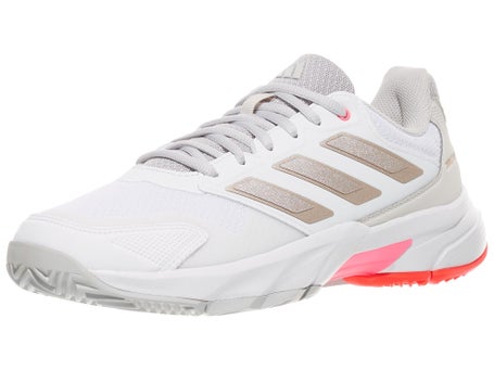 adidas CourtJam Control 3 White/Lucid Red Womens Shoes