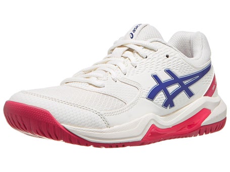 Asics Gel Dedicate 8 Cream/Dk Cobalt Womens Shoes