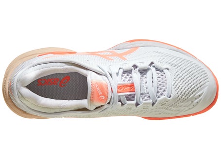Asics Court FF 3 White/Sun Coral Womens Shoes
