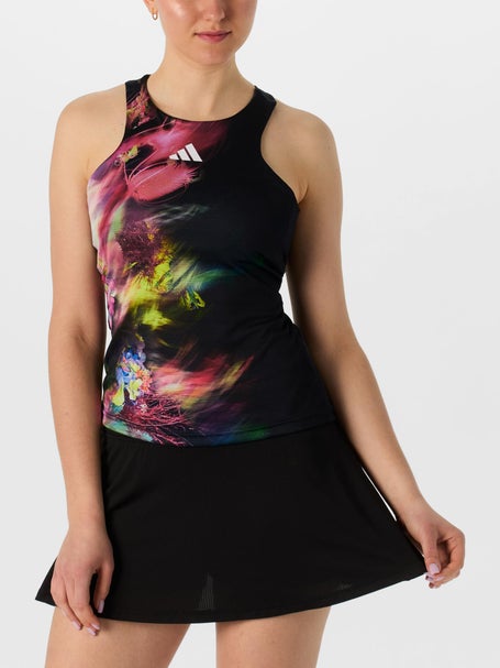 adidas Womens Melbourne Tennis Y-Tank - Black