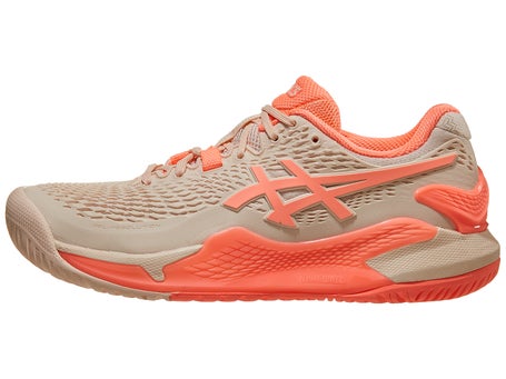 Asics Gel Resolution 9 Pearl/Sun Coral Woms Shoes