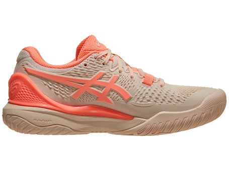 Asics Gel Resolution 9 Pearl/Sun Coral Woms Shoes