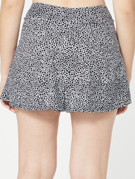 Baddle Womens Pleated Dots Print Skirt