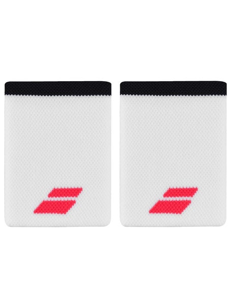 Babolat Strike Doublewide Wristbands White/Strike Red