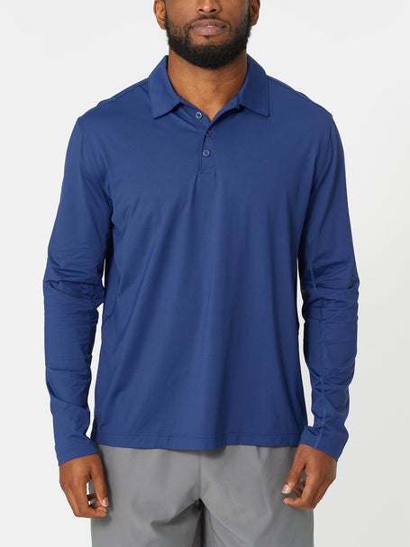 BloqUV Mens Long Sleeve Polo - Navy