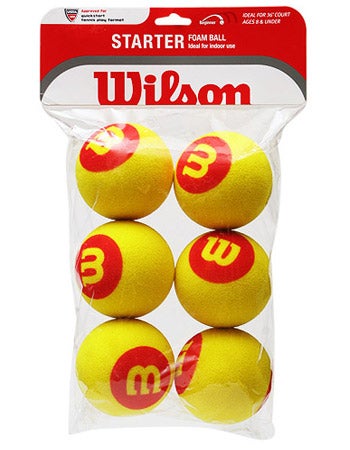Wilson Starter 36 Red Foam Tennis Balls 6-Pack