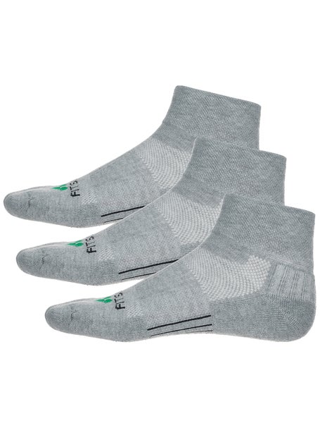 Fitsok CF2 Cushion Quarter 3-Pack Sock Grey