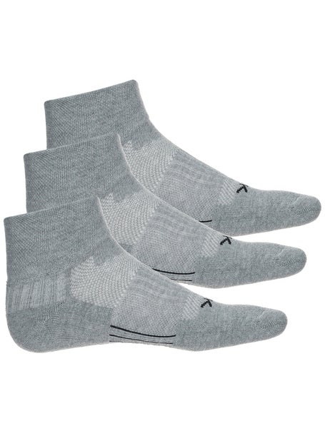 Fitsok CF2 Cushion Quarter 3-Pack Sock Grey