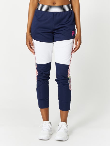Fila Sport Track Pants Womens Size XL Blue vented Side Stripe