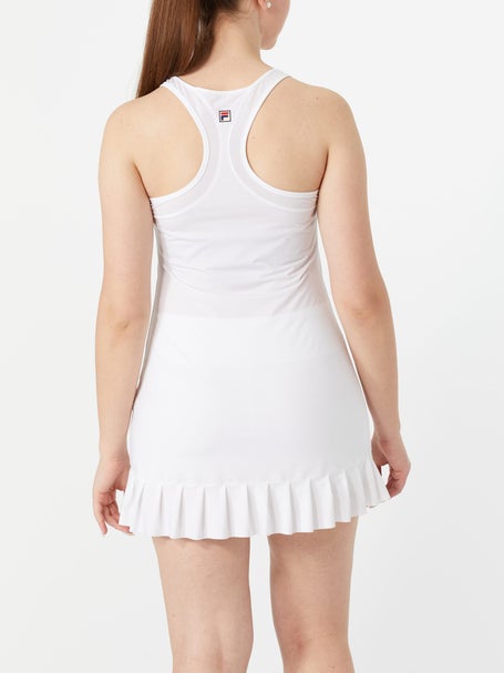 Fila Womens White Line Pleat Dress