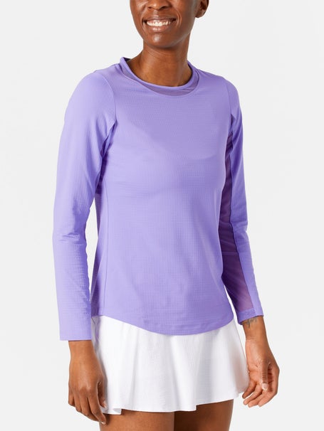 IBKUL Womens Solid Long Sleeve Top - Lavender