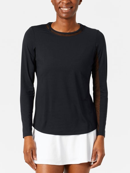 IBKUL Womens Solid Long Sleeve Top - Black