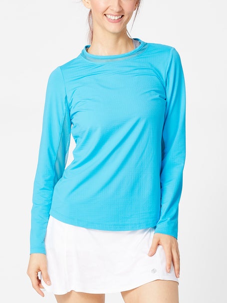 IBKUL Womens Solid Long Sleeve Top - Turq