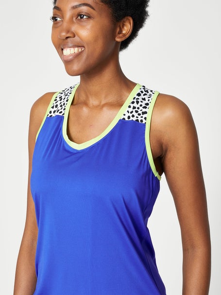 Jofit Womens Lime Drop V-Neck Volley Tank