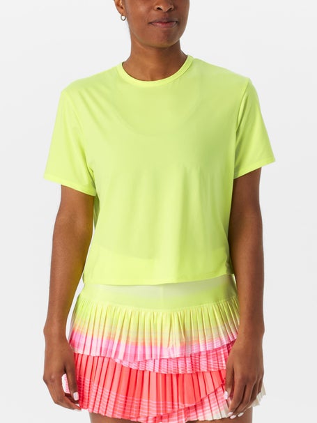 Lucky In Love Womens L-UV Power Box Top - Lemon