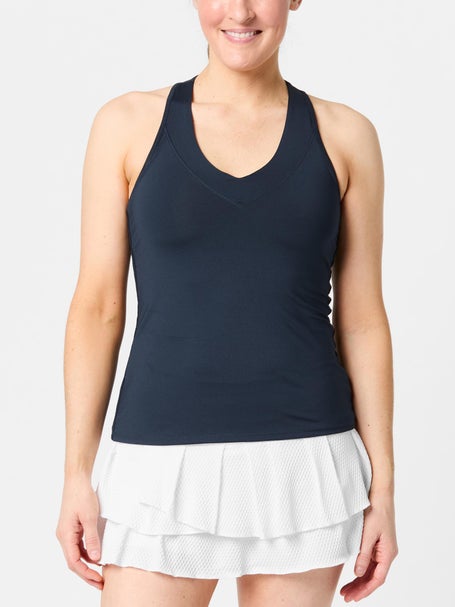 Lucky in Love Womens Core V-Neck Tank - Navy