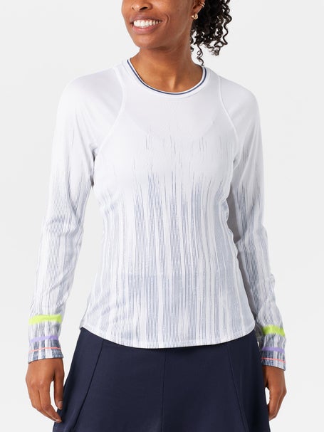 Lucky in Love Womens Electric Between The Lines LS Top