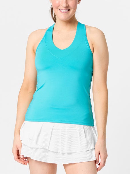 Lucky In Love Womens Core V-Neck Tank - Ocean