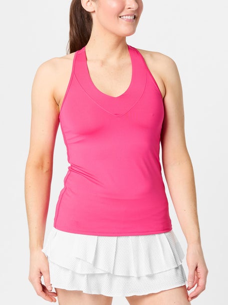 Lucky In Love Womens Core V-Neck Tank - Pink