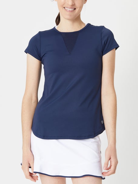 LIJA Womens Core Deep V Top - Navy