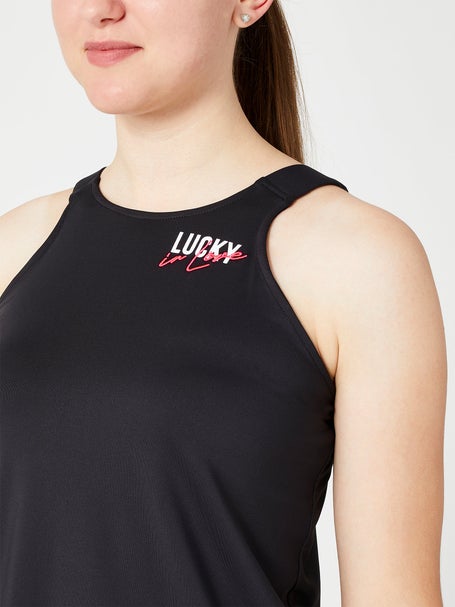 Lucky in Love Womens Signature Tie Back Tank