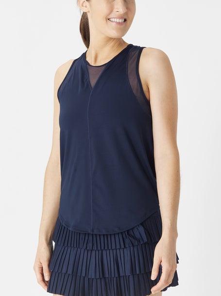 Lucky in Love Womens L-UV Chill Out Tank - Navy