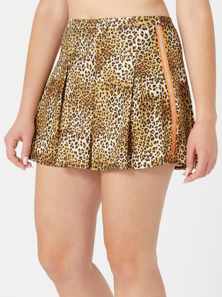 Lucky in Love Womens High Waist Leopard Skirt