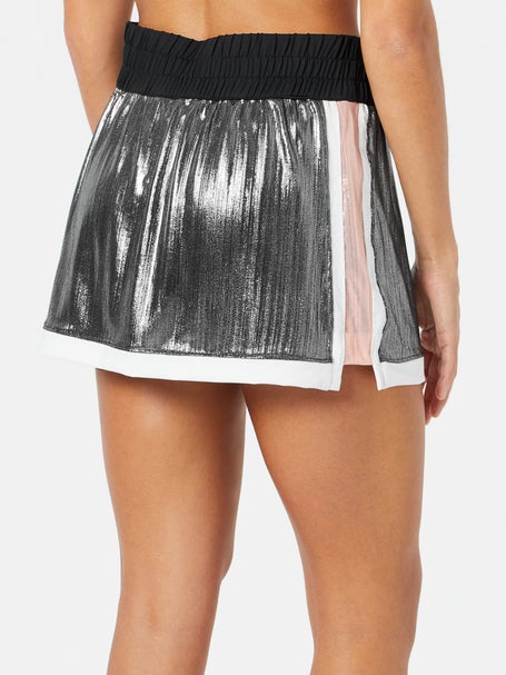 Lucky In Love Womens Metallic High Waist Boxer Skirt