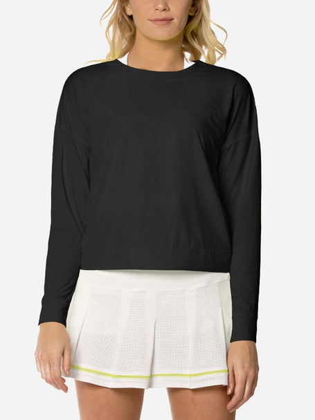Lucky in Love Womens L-UV Hype LS Top - Black