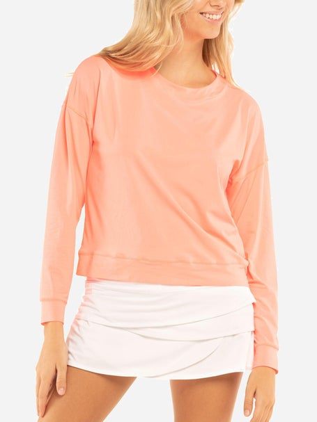 Lucky in Love Womens L-UV Hype LS Top - Peach Glow