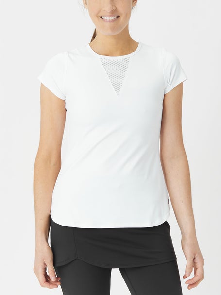 LIJA Womens Core Deep V Top - White