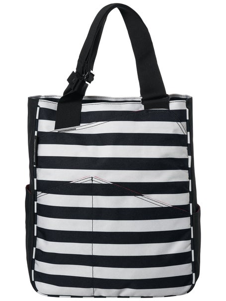 Maggie Mather Tennis Zipper Tote Bag Stripes