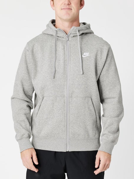 Nike Mens Core Club Zip Hoodie - Grey