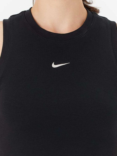 Nike Womens Core Ribbed Crop Tank - Black