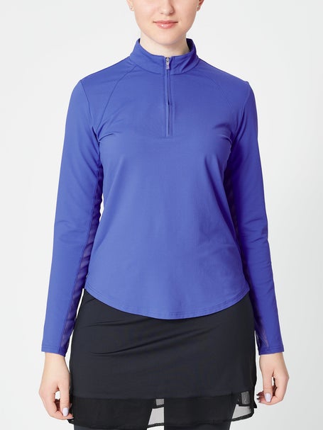 SanSoleil Womens Soltek LUX 1/4 Zip - Cobalt