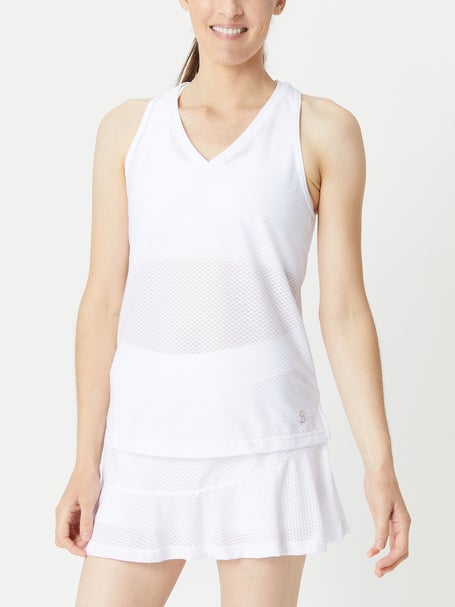 Sofibella Womens Airflow Racerback Tank - White