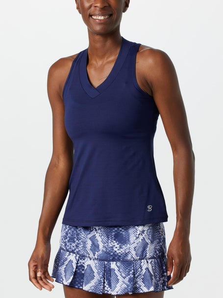 Sofibella Womens UV Racer Tank - Navy