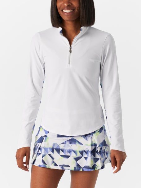 Sofibella Womens Kaleidoscope Half Zip Long Sleeve