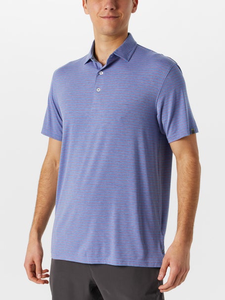 tasc Mens Spring Cloud Performance Stripe Polo