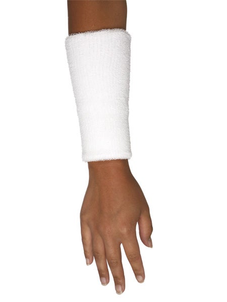 Tourna No Logo Wrist Towel - Single White