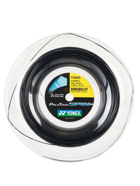 Yonex POLYTOUR SPIN 16L/1.25 Black String Reel - 660