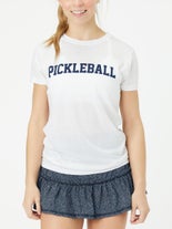 Bubble Wms Classic Pickleball T-Shirt White XL