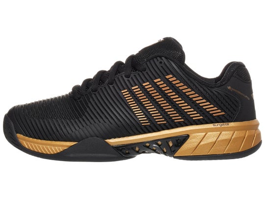 Picture of the KSwiss Hypercourt Express in black and gold